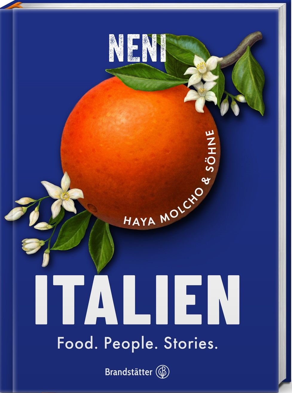 Eine große Organge ziert das Cover. Darunter "Italien - Food People Stories"