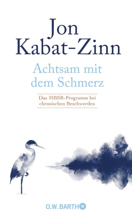 Ein Flamingo steht gegenüber einer schwarzen Wiese! Darüber der Buchtitel "Achtsam mit dem Schmerz"